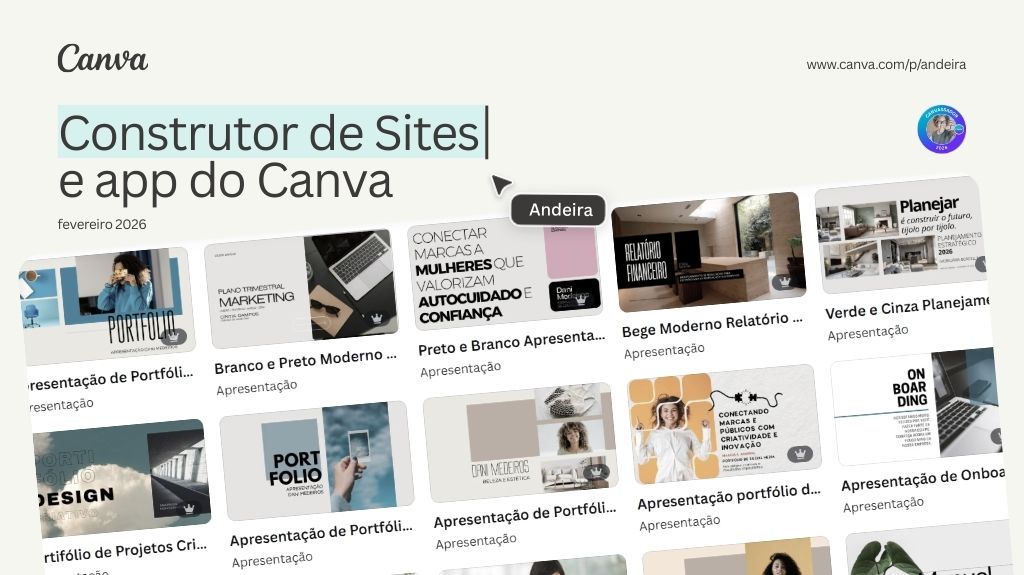 Construtor de sites Canva